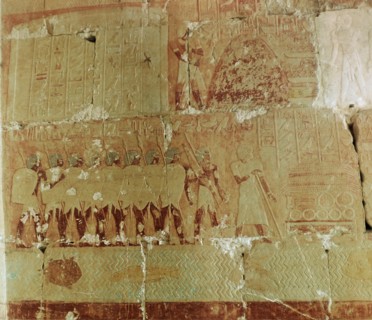 Painted relief from the temple of Queen Hatshepsut