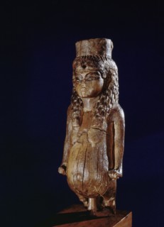 Wooden sculpture of Queen Tiye, mother of Akhenaten, in the form of Taweret, protector of women in childbirth