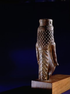 Wooden sculpture of Queen Tiye, mother of Akhenaten, in the form of Taweret, protector of women in childbirth