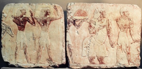 A relief from the temple of Queen Hatshepsut at Deir el Bahri depicting the maritime expedition which Hatshepsut sent via the Red Sea to Punt in c