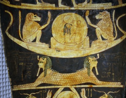 Detail from coffin of Nespawershepi, chief scribe of the Temple of Amun
