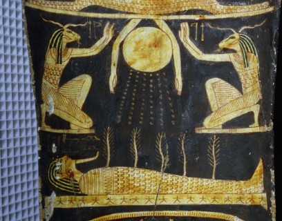 Detail from coffin of Nespawershepi, chief scribe of the Temple of Amun