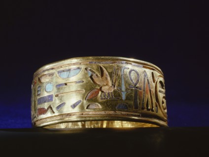 Gold bracelet from the tomb of Psusennes I, one of 22 bracelets  found on the kings arms