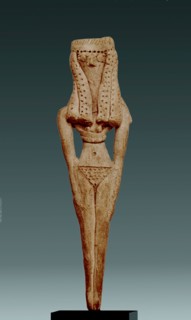 A fertility figure of a woman