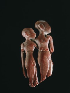 Moulded red glass figures considered to be Amarna princesses