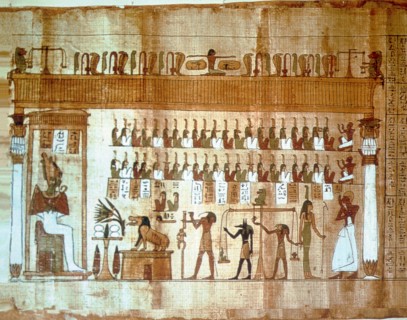 Detail from a Book of the Dead with the scene of the Judgment of the Dead