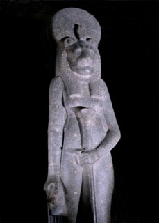 Statue of the lion headed goddess Sekhmet, the goddess of fire and war