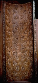 Wood panel with geometric designs