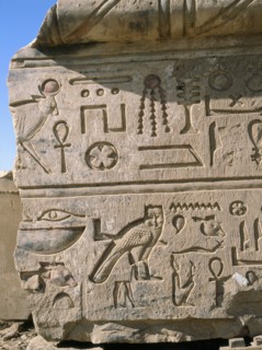 Temple reliefs and inscriptions at Kom Ombo