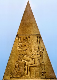Relief on a fallen obelisk at Karnak