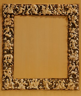 Carved ivory plaque from a piece of furniture