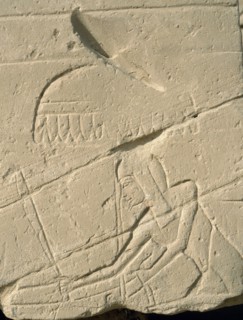 Amarna style reliefs from the time of Amenhotep IV (better known as Akhenaten) depicting a charioteer