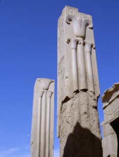 The two pillars erected by Tuthmosis III