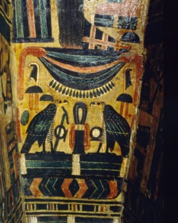 Detail of interior of a coffin
