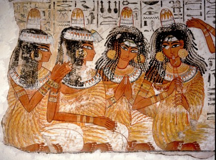 Part of a banquet scene from the tomb of Nebamun