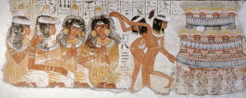 Part of a banquet scene from thetomb of Nebamun