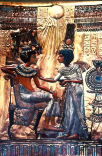 The back of the throne of Tutankhamun