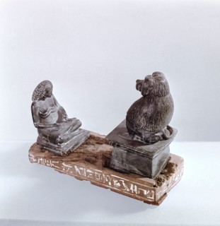 The invention of writing was attributed to Thoth, god of learning and wisdom and patron of scribes, seen here in his baboon aspect