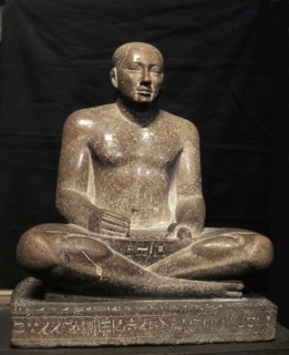 A seated statue of chief lector priest Petamenope
