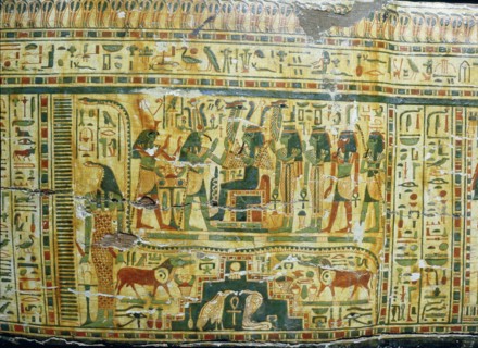 Detail from coffin of Nespawershepi, chief scribe of the Temple of Amun