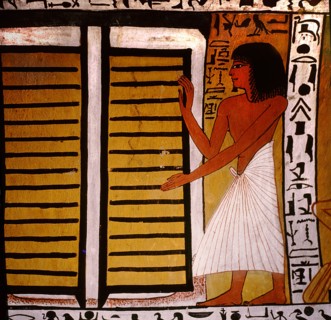 A painting in the tomb of Sennedjem