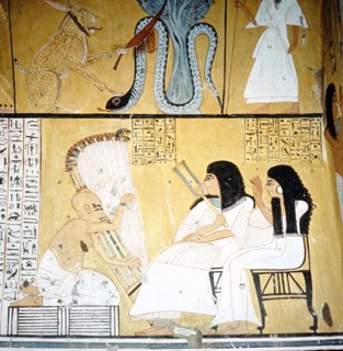 A detail of a painting in the tomb of Inherkha