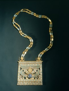 Winged scarab pectoral from the tomb of General Wen Djeba En Djed, senior official of Psusennes I