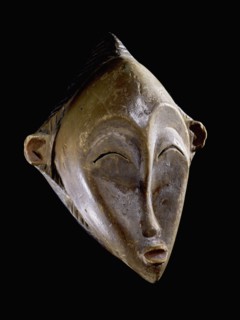 Mask worn by stilt dancers at funeral ceremonies of the Punu and Ashira peoples
