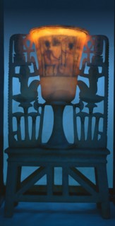 Chalice shaped lamp from the tomb of Tutankhamun