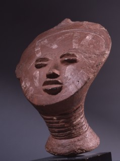 Akan terracotta head used in royal funerary memorials