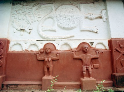 A shrine of an Ashanti spirit medium
