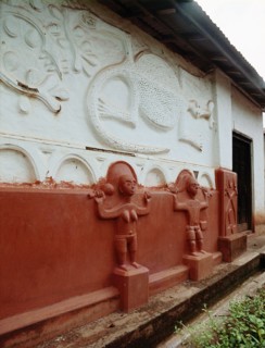 A shrine of an Ashanti spirit medium