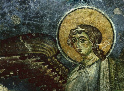 Part of the Assumption fresco from Eurytania Episkopi which was built in the 9th century