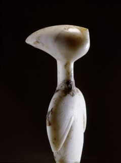 Cycladic figurine   star gazer, it belongs to the Louros type of the Grotta Pelos culture