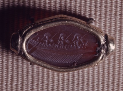 A gem with a representation of a Greek warship
