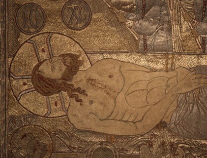 A great work of Byzantine textile art, the Epitaphios of Thessaloniki, which was used in the service of the Eucharist