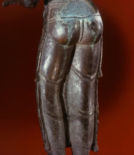 The reverse side of a statue of Kali