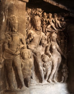 Temple sculpture at Elephanta