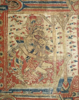 Cloth painting, probably used as curtains beside a temple couch