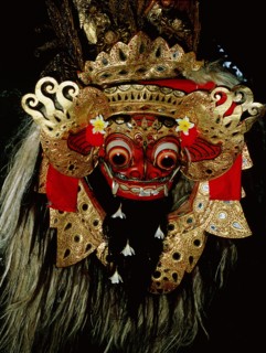 Each Balinese community stages regular performances in which Barong, a mythical lion, fights Rangda the Queen of witches