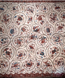 A batik sarong with Water Pictures design using the positive technique