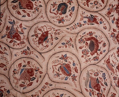 A batik sarong with Water Pictures design using the positive technique