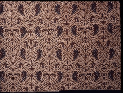 Detail of a batik kain with a design incorporating stylised wings
