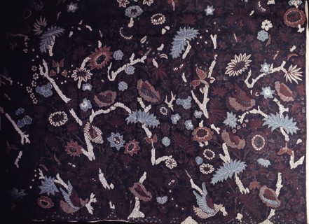 Detail of a batik kain with floral design