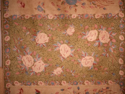 A batik sarong with a design of flowers which shows European influences