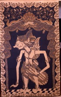 Batiks with wayang (puppet) design