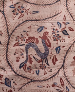 A batik sarong with Water Pictures design using the positive technique