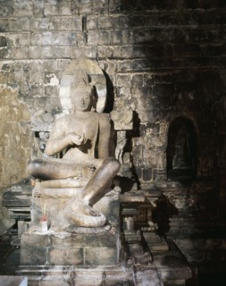 A statue of a Bodhisattva in Chandi Mendut, one of the several temples associated with Borobudur