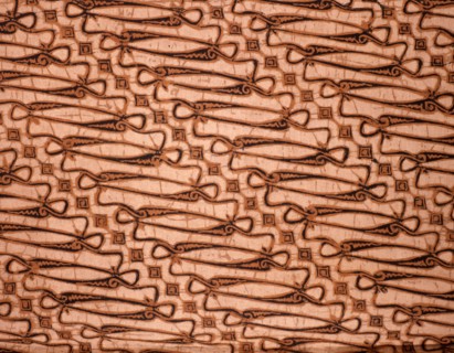 A batik kain with a variant of the scrolled parang motif once restricted to royal use