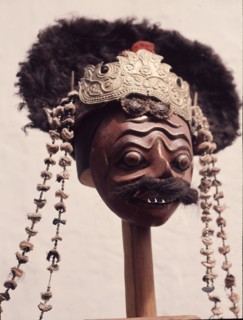 A mask used in wayang wong performances of the Hindu epics, especially the Ramayana
